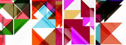 Triangle poster set for wallpaper, business card, cover, poster, banner, brochure, header, website