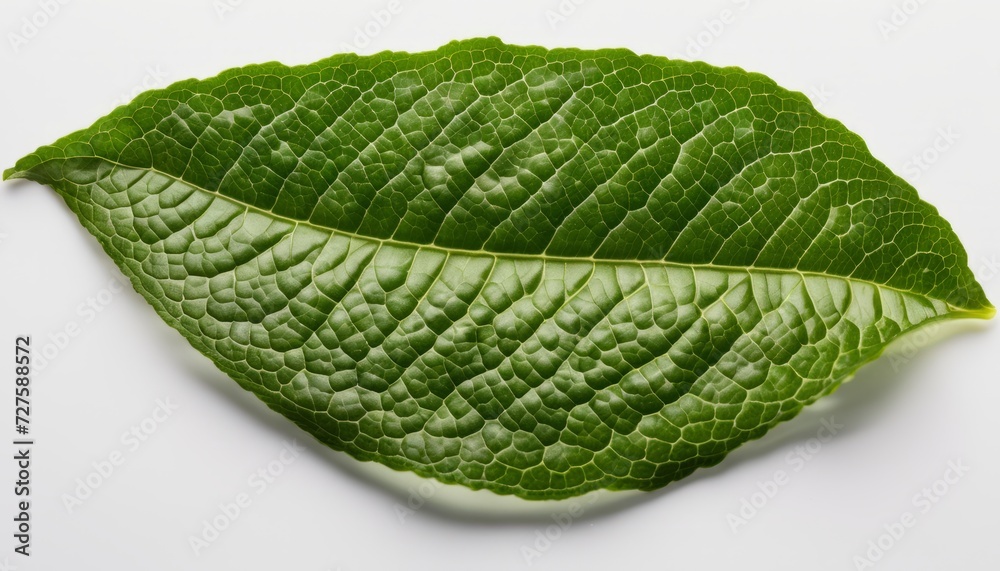 Obraz premium A leaf is on a white background
