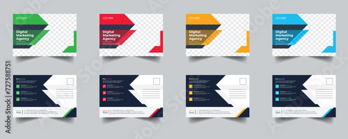 Modern Creative Corporate Post Card Template, Vector Template for Opening Invitation Editable, Professional Business Postcard Design, Event Card Design, Invitation Design, Direct Mail EDDM Template