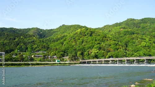 Wallpaper Mural 京都嵐山　渡月橋 Torontodigital.ca