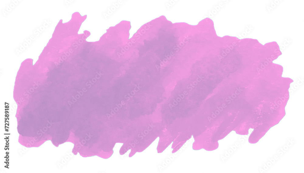 watercolor paintbrush texture isolated on transparent background or white background, PNG clean