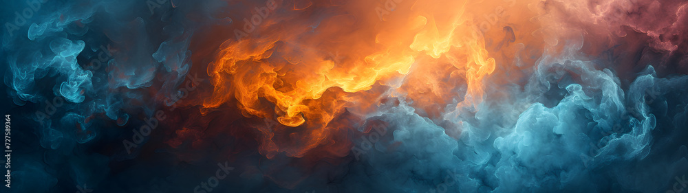 Painting of Fire and Ice Formation