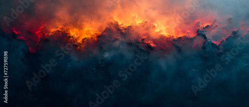 Massive Fire Engulfs Forest With Trees © Daniel