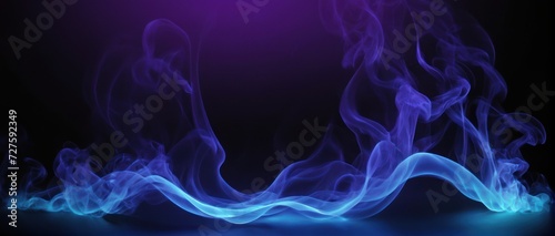 Purple Blue smoke effect on dark background, ideal for spooky themes.