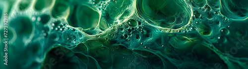 Close-Up of a Green Background With Water Droplets