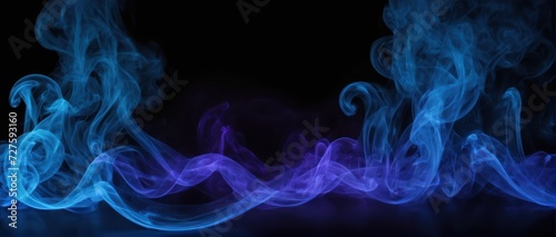 Purple Blue smoke effect on dark background, ideal for spooky themes.