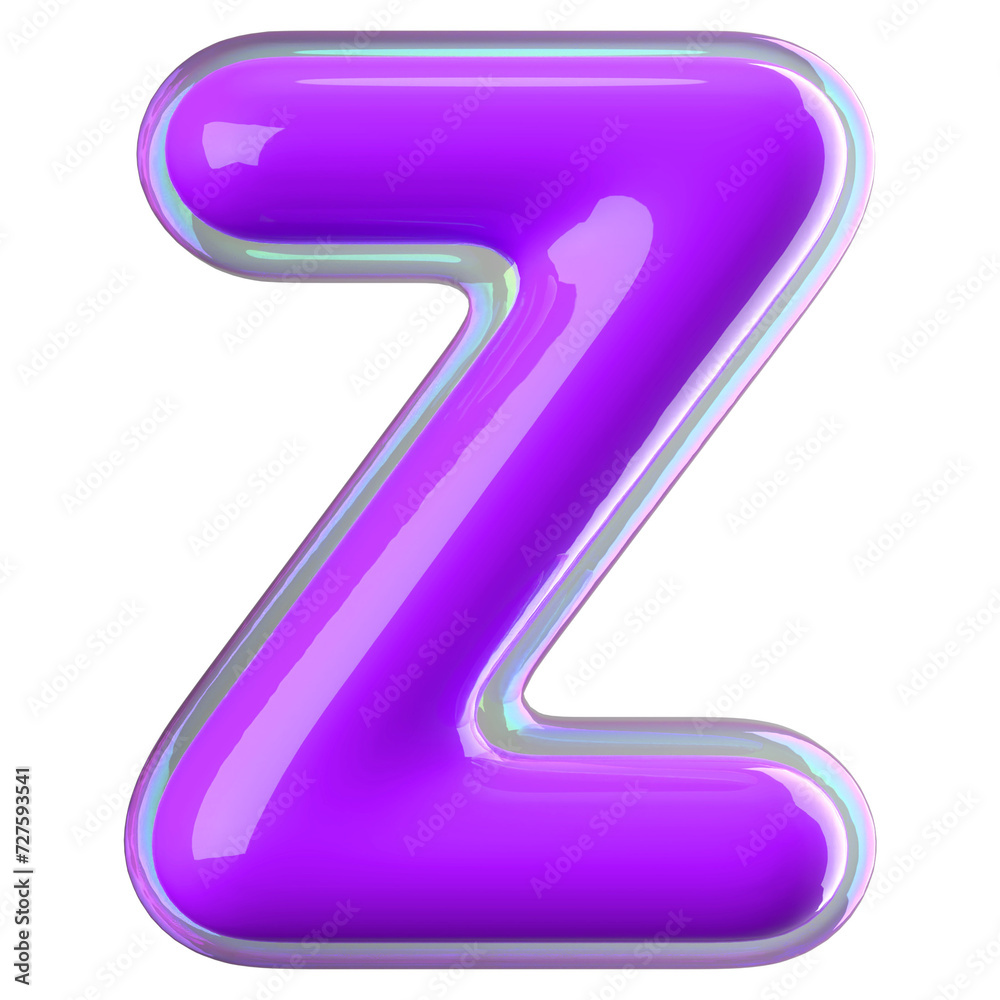 3d font bubble purple . letter Z 3d font bubble purple . letter Z