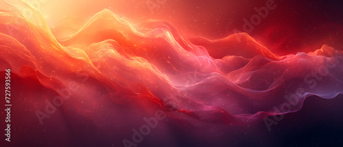 Vibrant Red and Pink Background With Light Wave