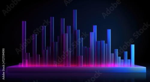 A visually striking bar chart featuring vibrant colors displayed against a black background.