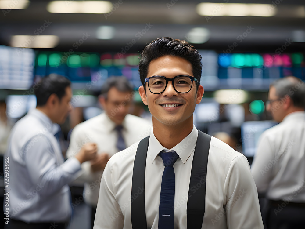 Stock exchange and stock trader. Trading analysis graph stock market trading, stock chart concept Stock exchange and stock trader. Trading analysis graph stock market trading, stock chart concept