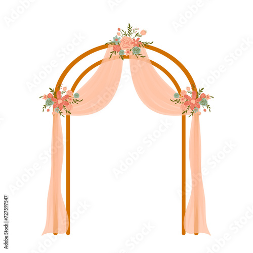 Wedding Gate with Flower Decoration