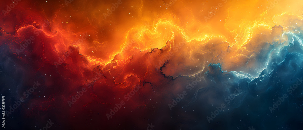 Colorful Wallpaper With Clouds and Stars