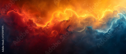 Colorful Wallpaper With Clouds and Stars