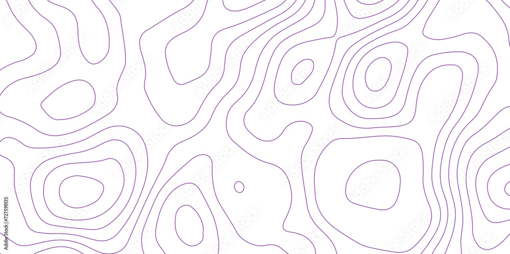 Abstract background with topographic contours map .white wave paper and geographic purple line abstract background .vector illustration of topographic line contour map design .