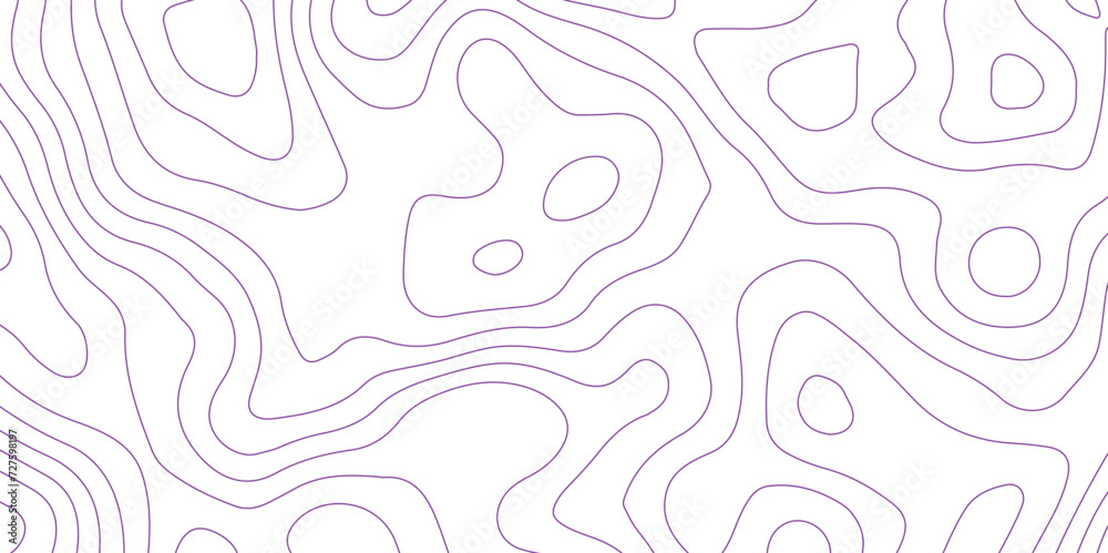 Abstract background with topographic contours map .white wave paper and geographic purple line abstract background .vector illustration of topographic line contour map design .