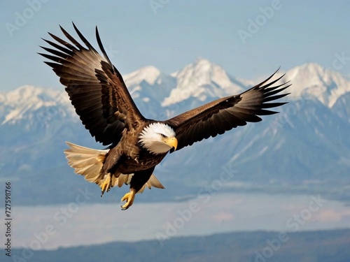 bald eagle in flight generated by AI tool