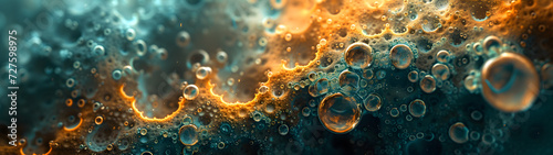 Close-Up of Water Bubbles on Surface photo