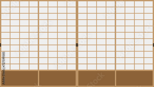 和室の4枚の障子