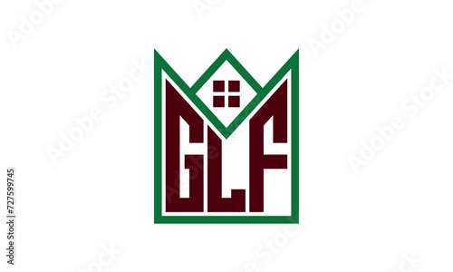GLF initial letter real estate builders logo design vector. construction ,housing, home marker, property, building, apartment, flat, compartment, business, corporate, house rent, rental, commercial photo