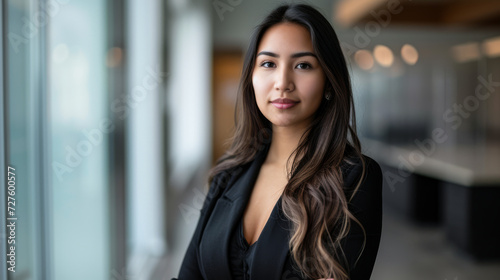 Wallpaper Mural Confident latin businesswoman portrait at her office with copy space Torontodigital.ca