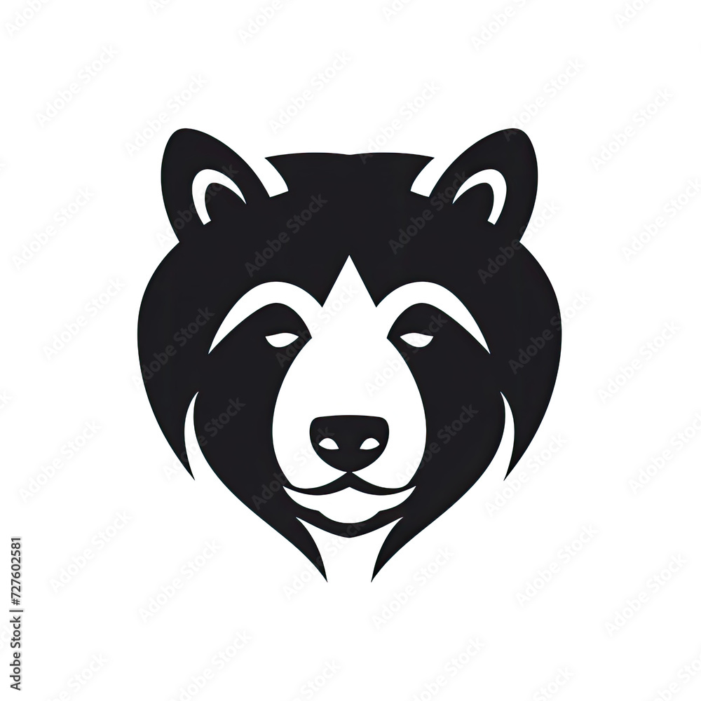E-sport logo bear. suitable for sticker. bear icon. bear head. dark blue color. isolated on white. E-sport logo bear. suitable for sticker. bear icon. bear head. dark blue color. isolated on white.