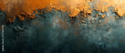 Abstract Painting of Orange and Blue Colors
