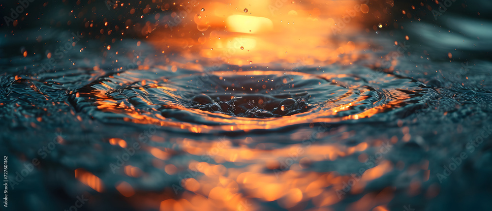 Close Up of a Water Drop With Blurry Background Close Up of a Water Drop With Blurry Background