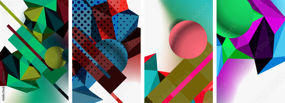 3d sphere and 3d low poly triangle design. Vector illustration For Wallpaper, Banner, Background, Card, Book Illustration, landing page 3d sphere and 3d low poly triangle design. Vector illustration For Wallpaper, Banner, Background, Card, Book Illustration, landing page