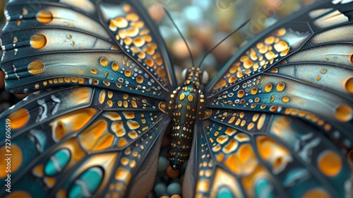 A mosaic of butterfly wings covering the entire back, with vibrant colors and intricate patterns creating a visually stunning and ethereal effect.