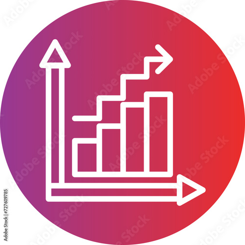 Growth Graph Icon Style