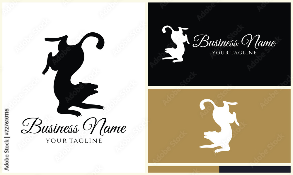 silhouette vector tiger logo template