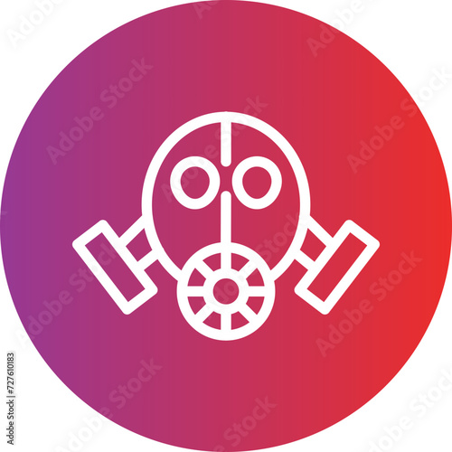 Gas Mask Icon Style