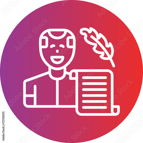 Historian Man Icon Style