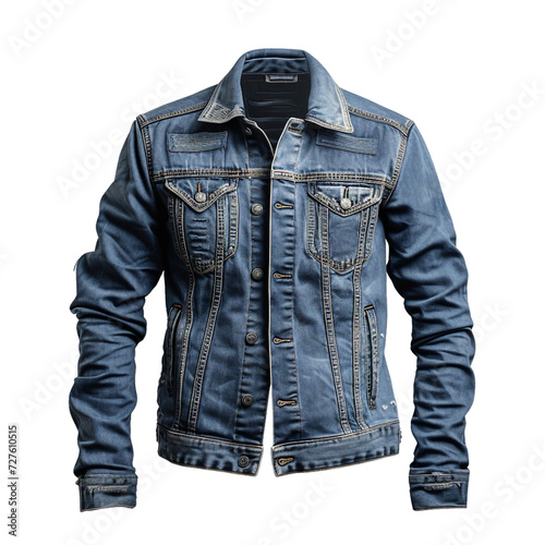 Denim Jacket, transparent background, isolated image, generative AI © Baharudin