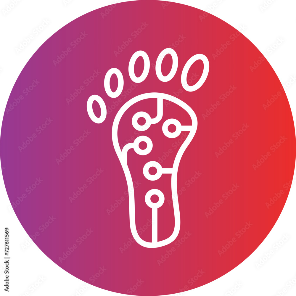 Digital Footprint Icon Style Digital Footprint Icon Style