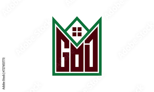 GOD initial letter real estate builders logo design vector. construction ,housing, home marker, property, building, apartment, flat, compartment, business, corporate, house rent, rental, commercial