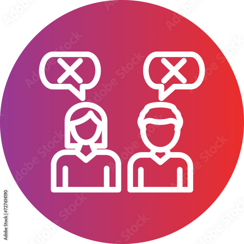 People Disagree Icon Style