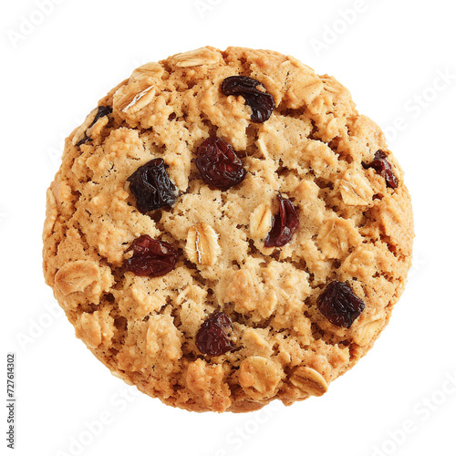 Oatmeal Cookie, transparent background, isolated image, generative AI