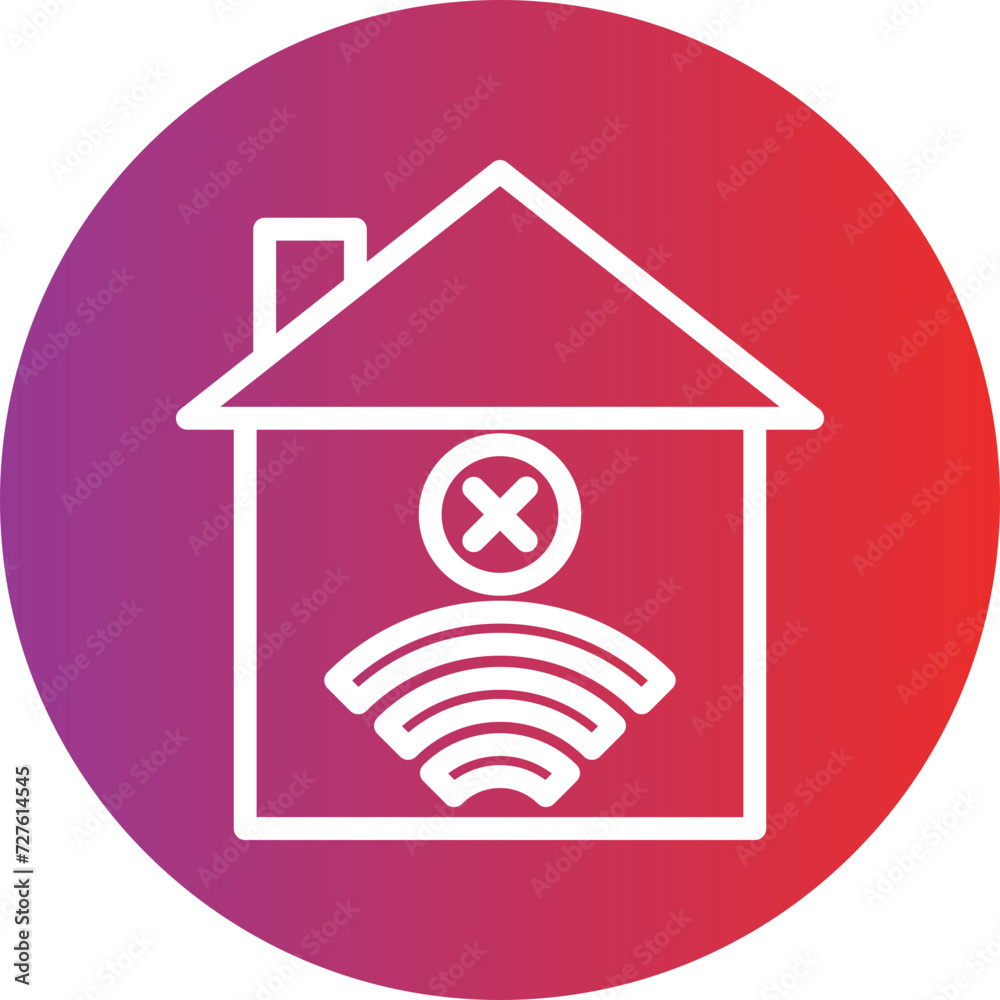 NO Wifi Home Icon Style NO Wifi Home Icon Style