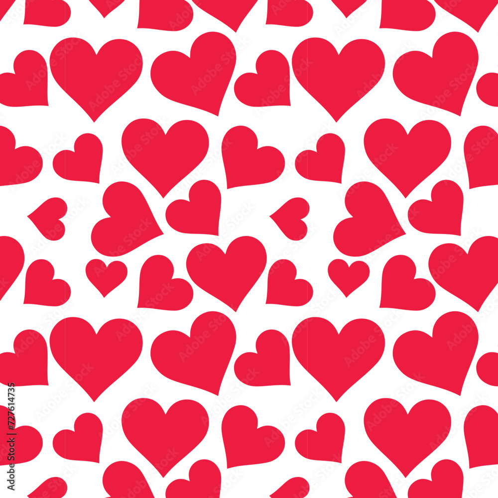 doodle  heart seamless pattern for valentine day gift paper. Valentine's Day vector, Seamless pattern, background, wallpaper