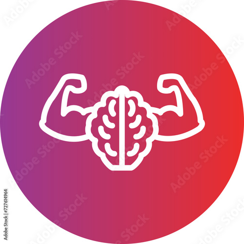 Brain Power Icon Style