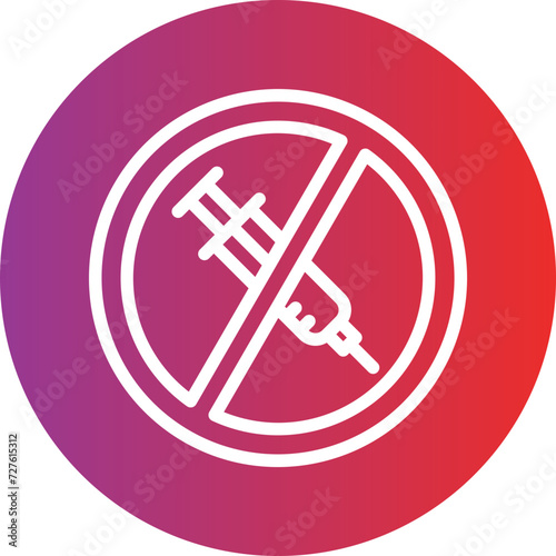 Anti Vaccination Icon Style