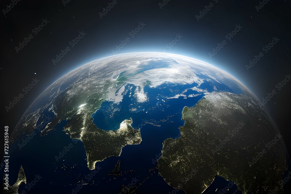 Obraz premium 宇宙のから見た地球