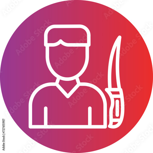 Knife Thrower Icon Style