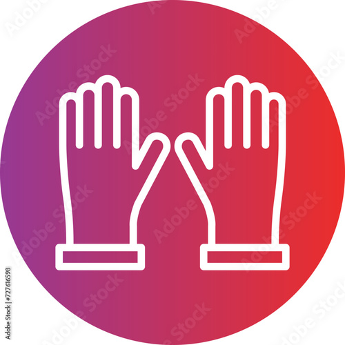 Gloves Icon Style