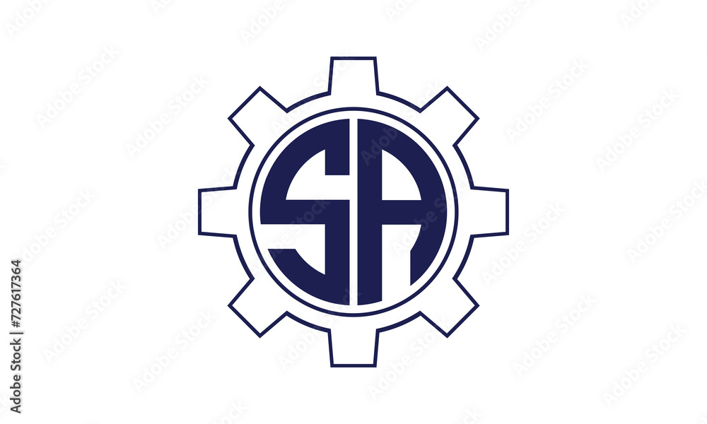 SA initial letter mechanical circle logo design vector template. industrial, engineering, servicing, word mark, letter mark, monogram, construction, business, company, corporate, commercial, geometric SA initial letter mechanical circle logo design vector template. industrial, engineering, servicing, word mark, letter mark, monogram, construction, business, company, corporate, commercial, geometric