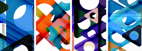 Abstract background set, showcasing a dynamic interplay of triangles. Fusion of modern design and geometric allure