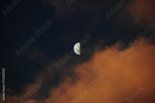 moon in clouds