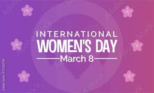 International Women's Day celebrated every year of March 8, Women's right Vector banner, flyer, poster and social medial template design.