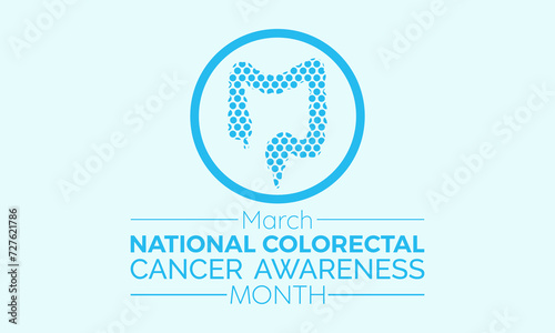 National Colorectal Cancer Awareness Month Observed every year of March, Medical Awareness Vector banner, flyer, poster and social medial template design.